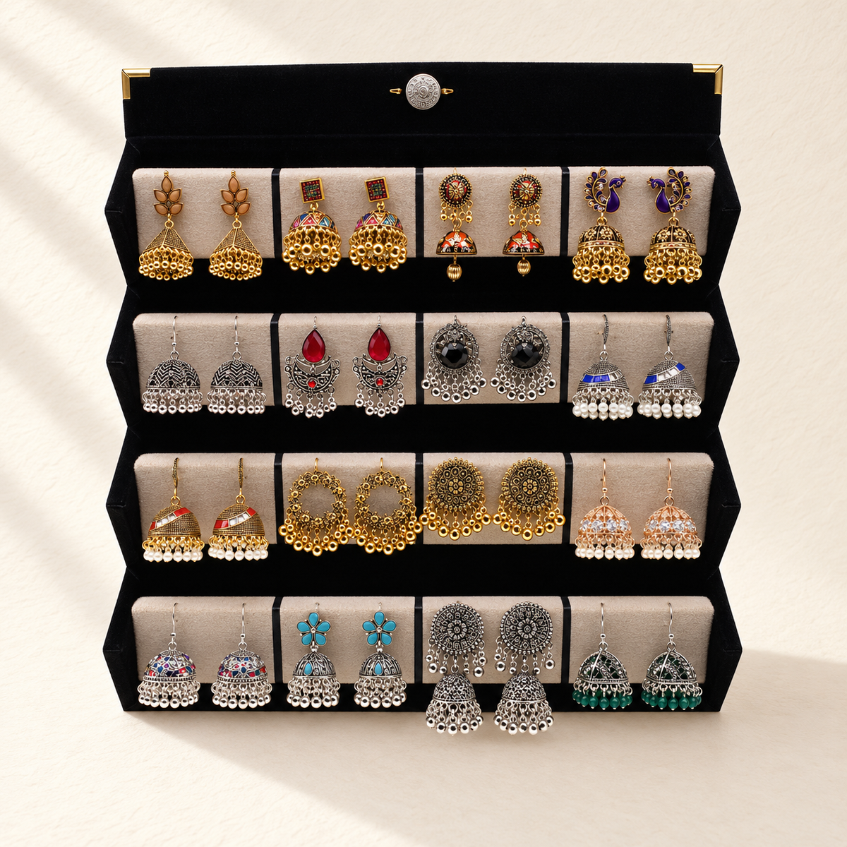 16-Pair Traditional Jhumka Box