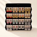 16-Pair Gold & Oxidized Jhumka Box
