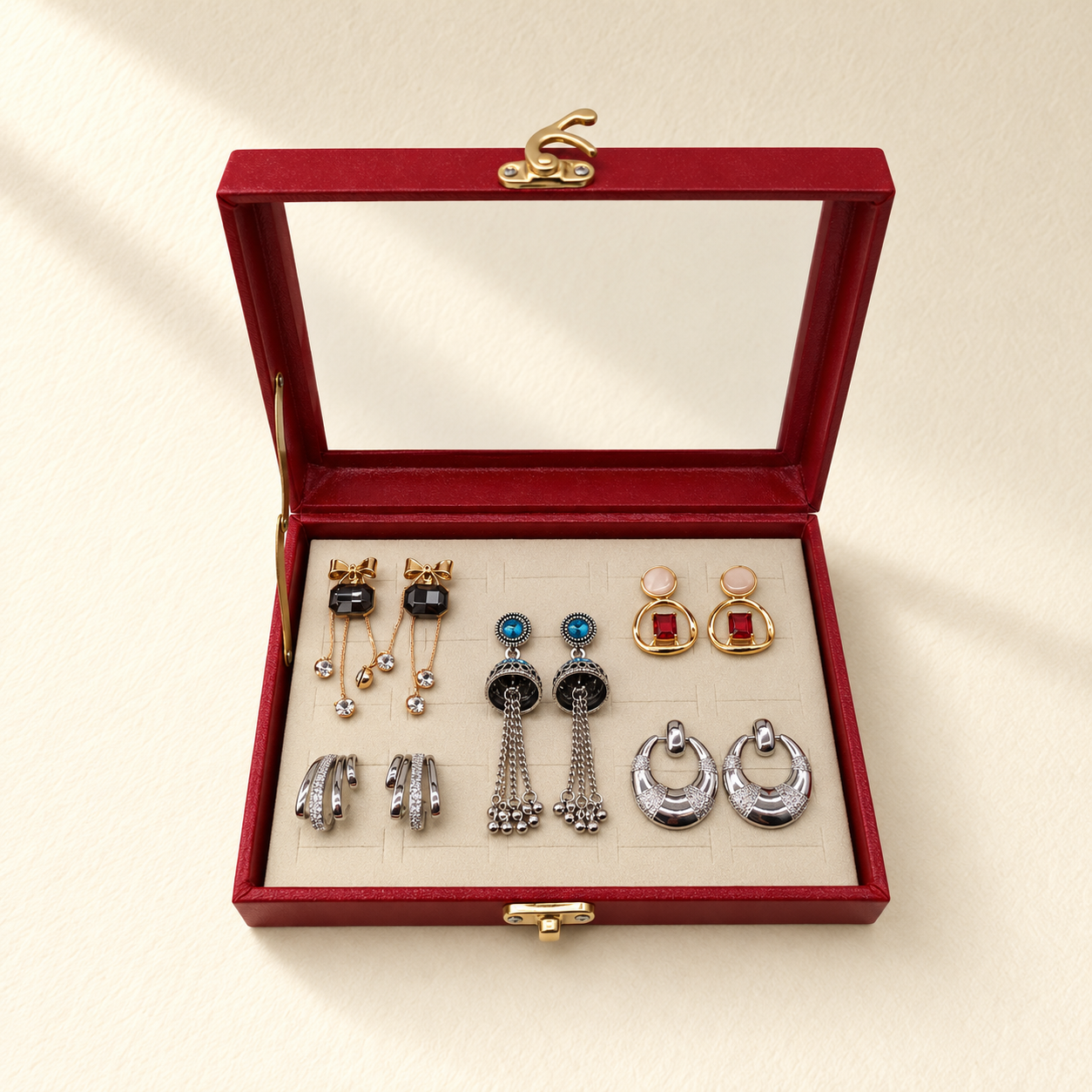 5-Pair Modern Statement Earrings Box