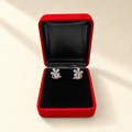 White Floral Stud Earrings