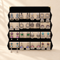 16-Pair Oxidized Silver Jhumka Box