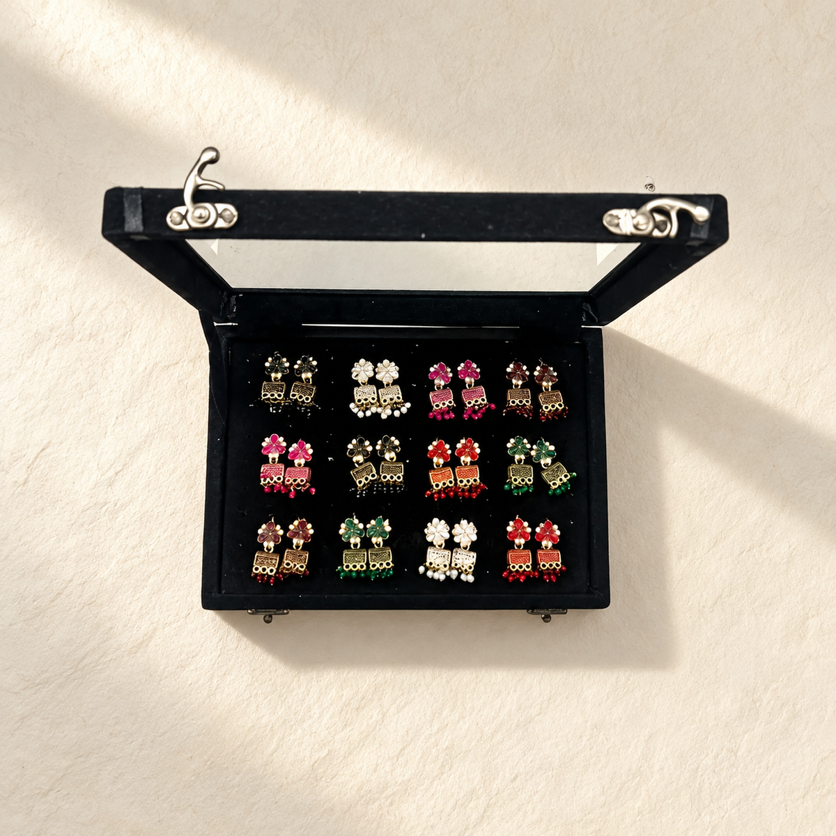 12-Pair Festive Jhumka Box