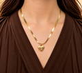 Gold Heart Pendant Necklace