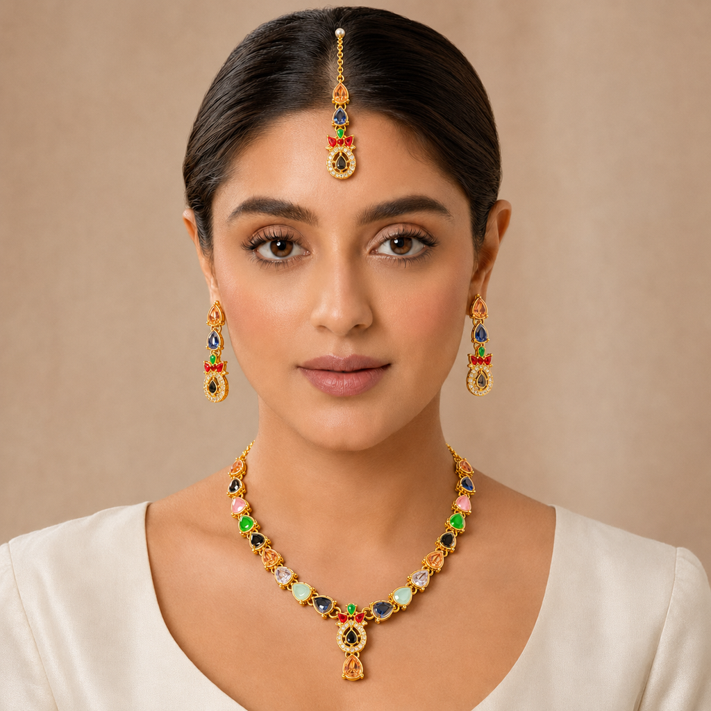 Rainbow Teardrop Jewellery Set – view 2