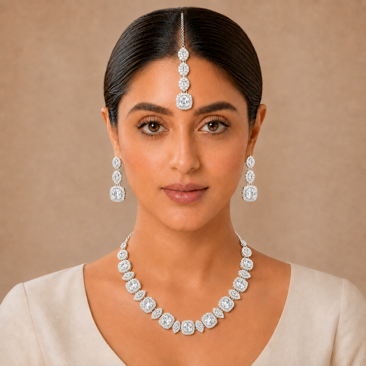 Crystal Elegance Silver Jewellery Set – view 2