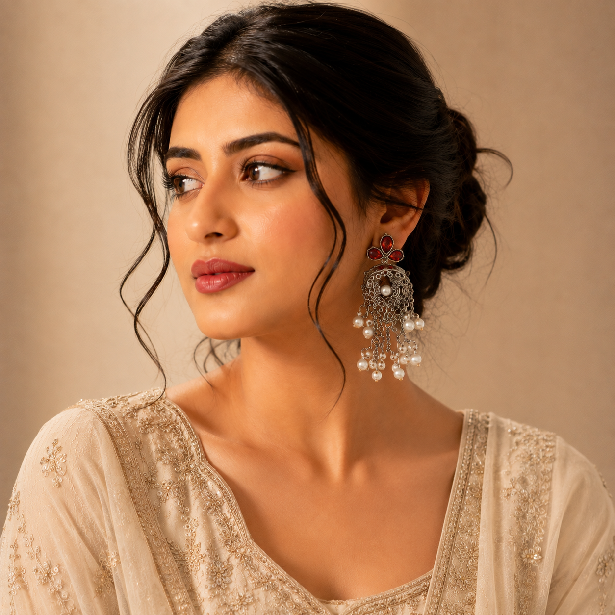 Premium Multi-Color Jhumka Earrings Set – Wedding & Eid Collection