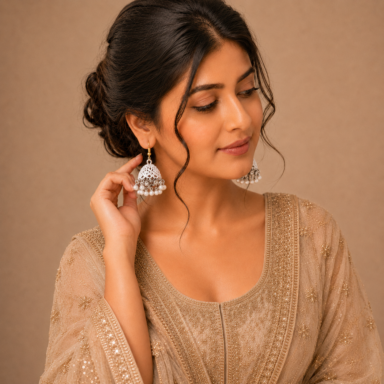 Silver & Colorful Jhumka Collection Box – 16 Pairs – Traditional Statement Earrings