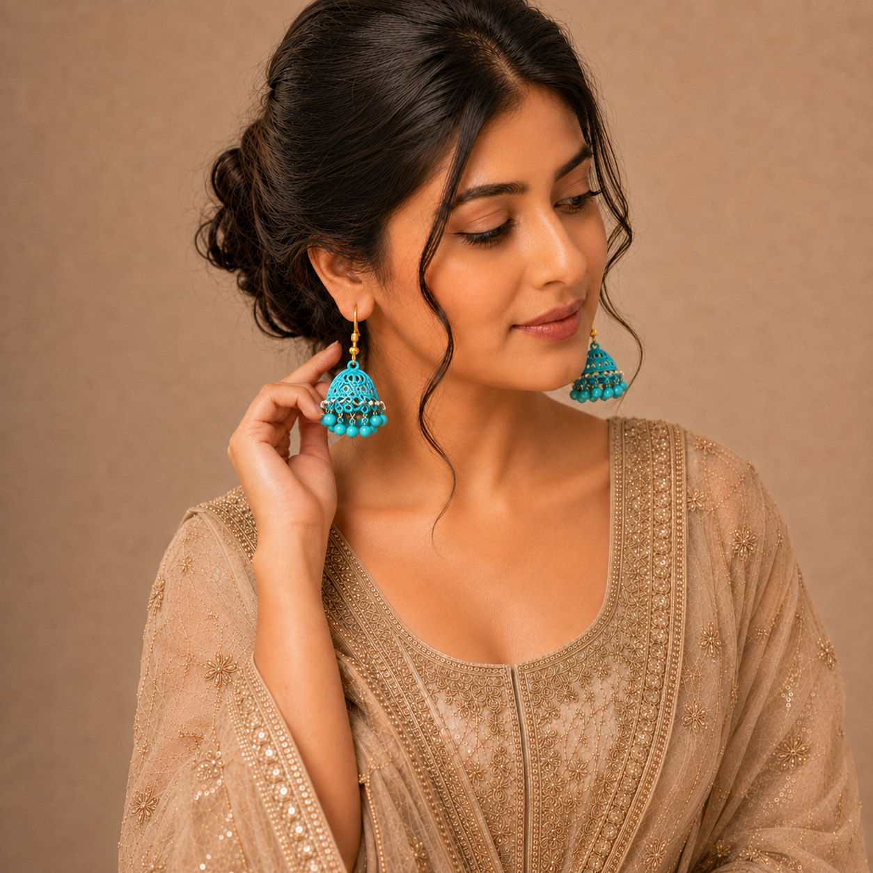 Silver & Colorful Jhumka Collection Box – 16 Pairs – Traditional Statement Earrings