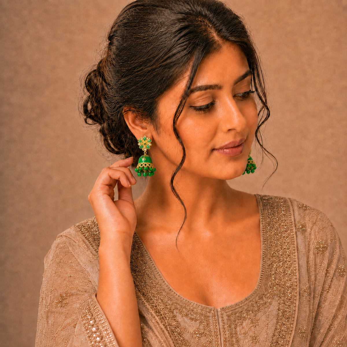 Colorful Jhumka & Hoop Earrings Collection in Velvet Jewellery Display Box – Festive Wear