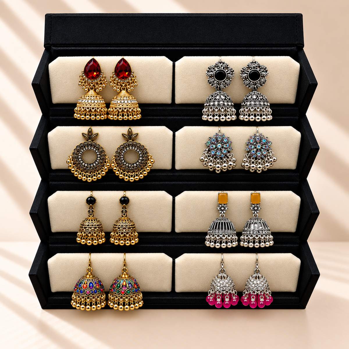 Mehfil-e-Rang 8-Pair Jhumka Box