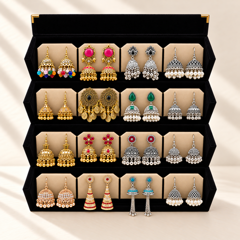 Rang-e-Shahi 16-Pair Jhumka Box