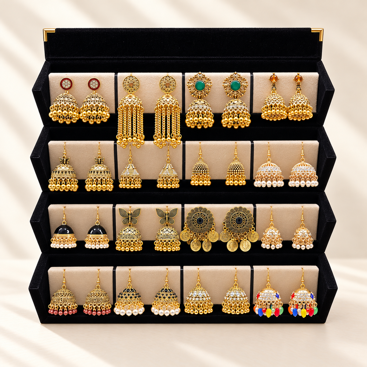 Zar-e-Mehfil 16-Pair Jhumka Box