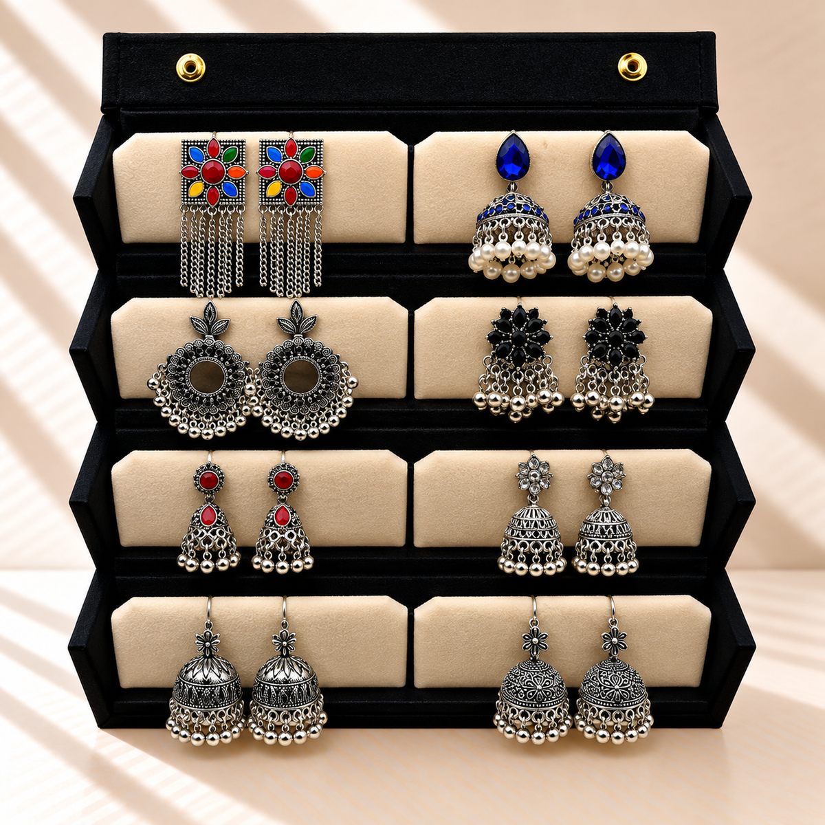 Noor-e-Riwaayat 8-Pair Jhumka Box