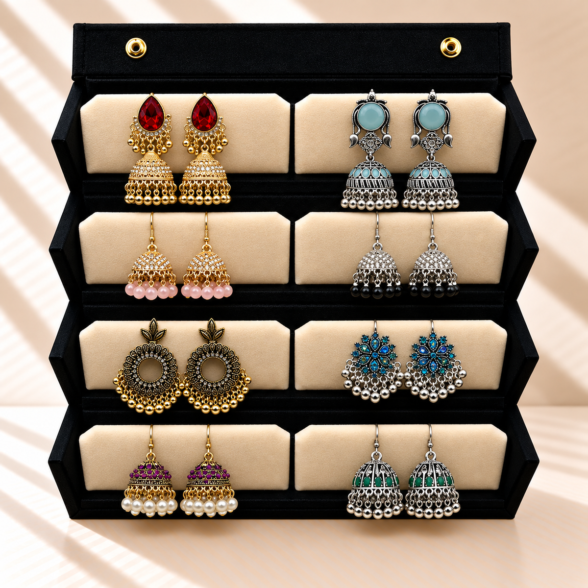 Riwaayat-e-Rang 8-Pair Jhumka Box