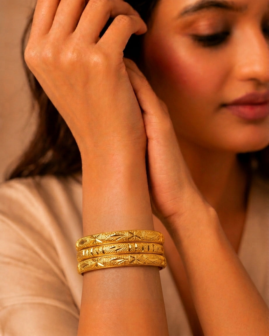 Imperial Gold-Plated Bangles – Set of 4 – view 2