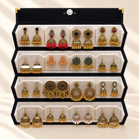 Mehfil-e-Zevar 16-Pair Jhumka Box