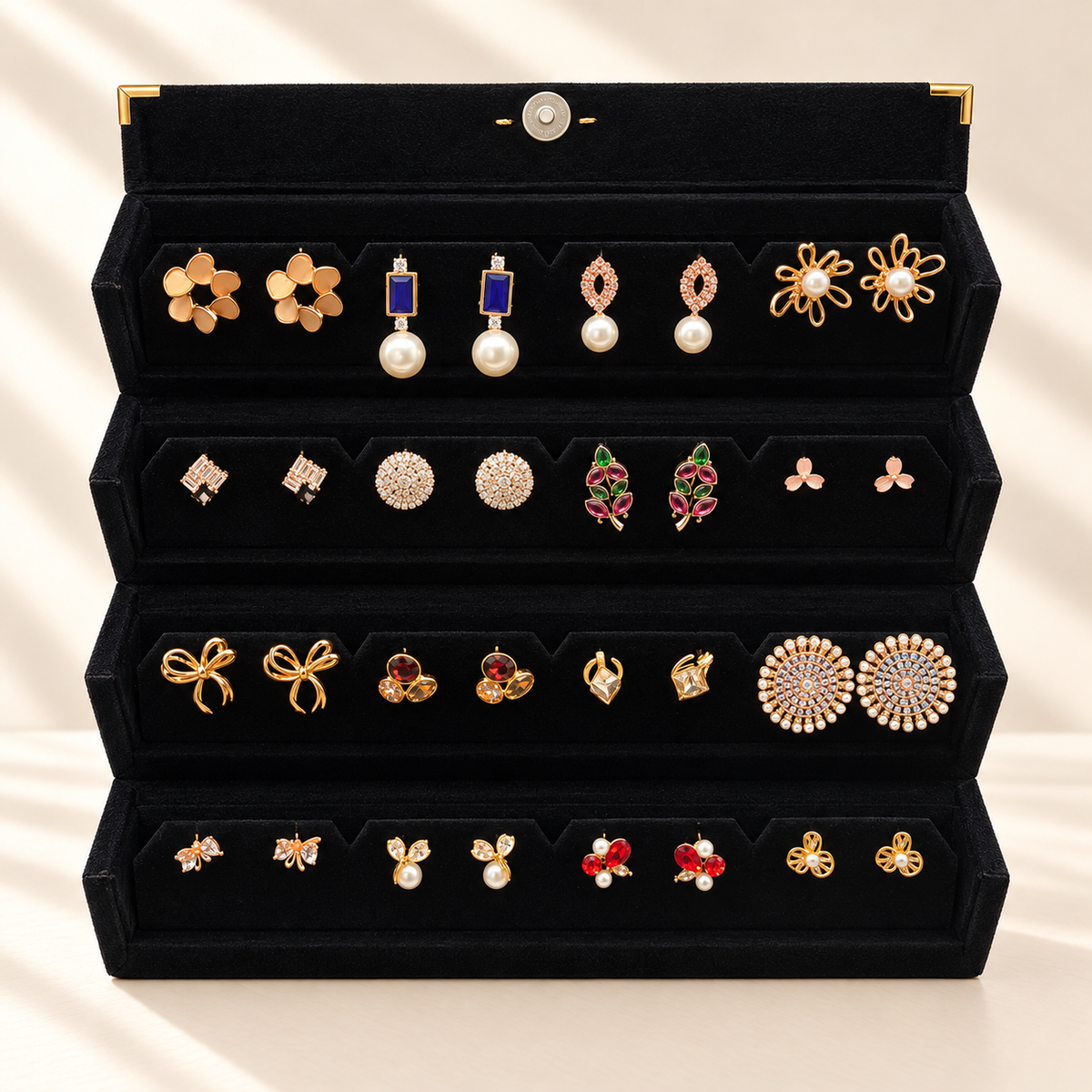 Nazakat 16-Pair Earring Box