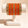 Sunehri Bahaar Orange & Gold Bangle Set