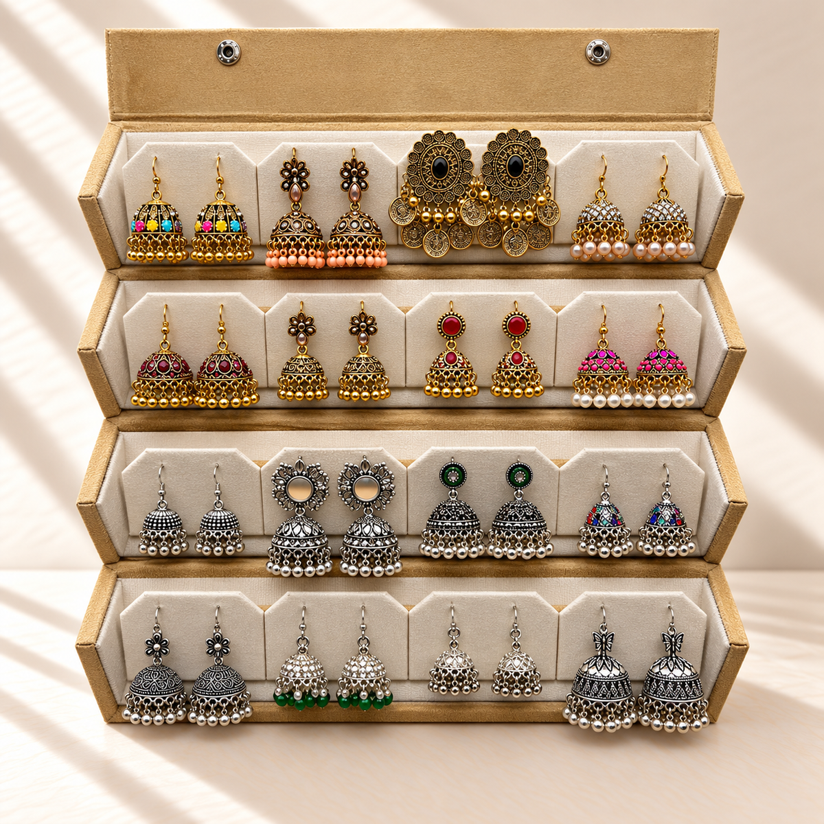 Zar-e-Riwaayat 16-Pair Jhumka Box