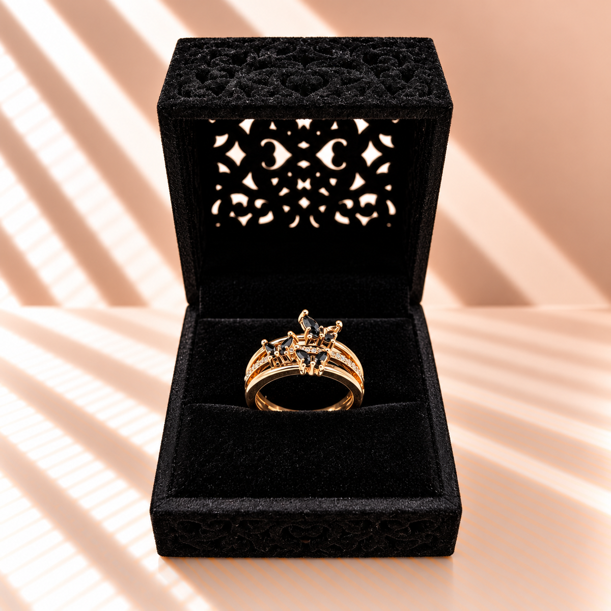 Noir Crown Ring
