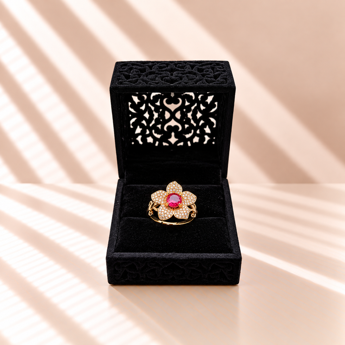 Ruby Bloom Ring