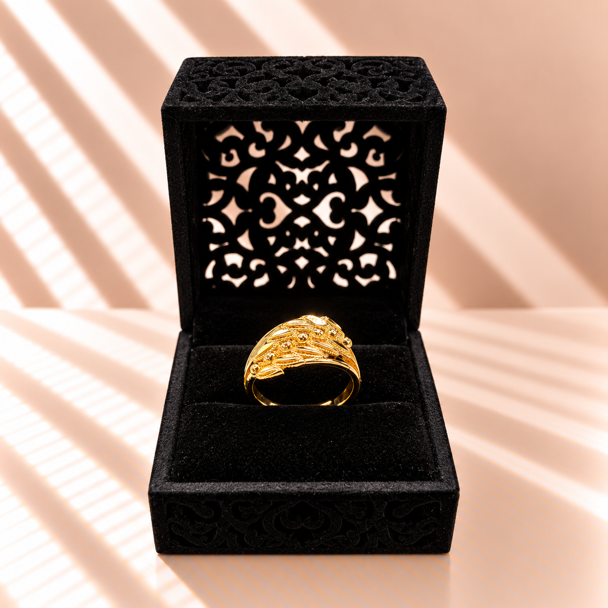 Golden Feather Ring