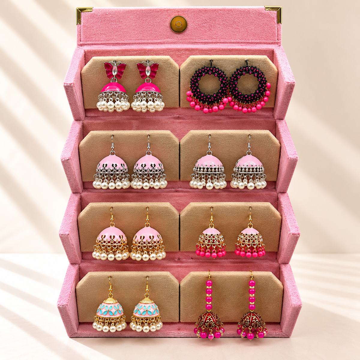 Gul-e-Gulabi 8-Pair Jhumka Box