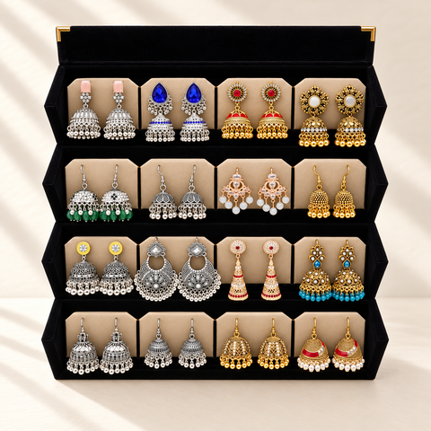 Noor-e-Sultan 16-Pair Premium Jhumka Box
