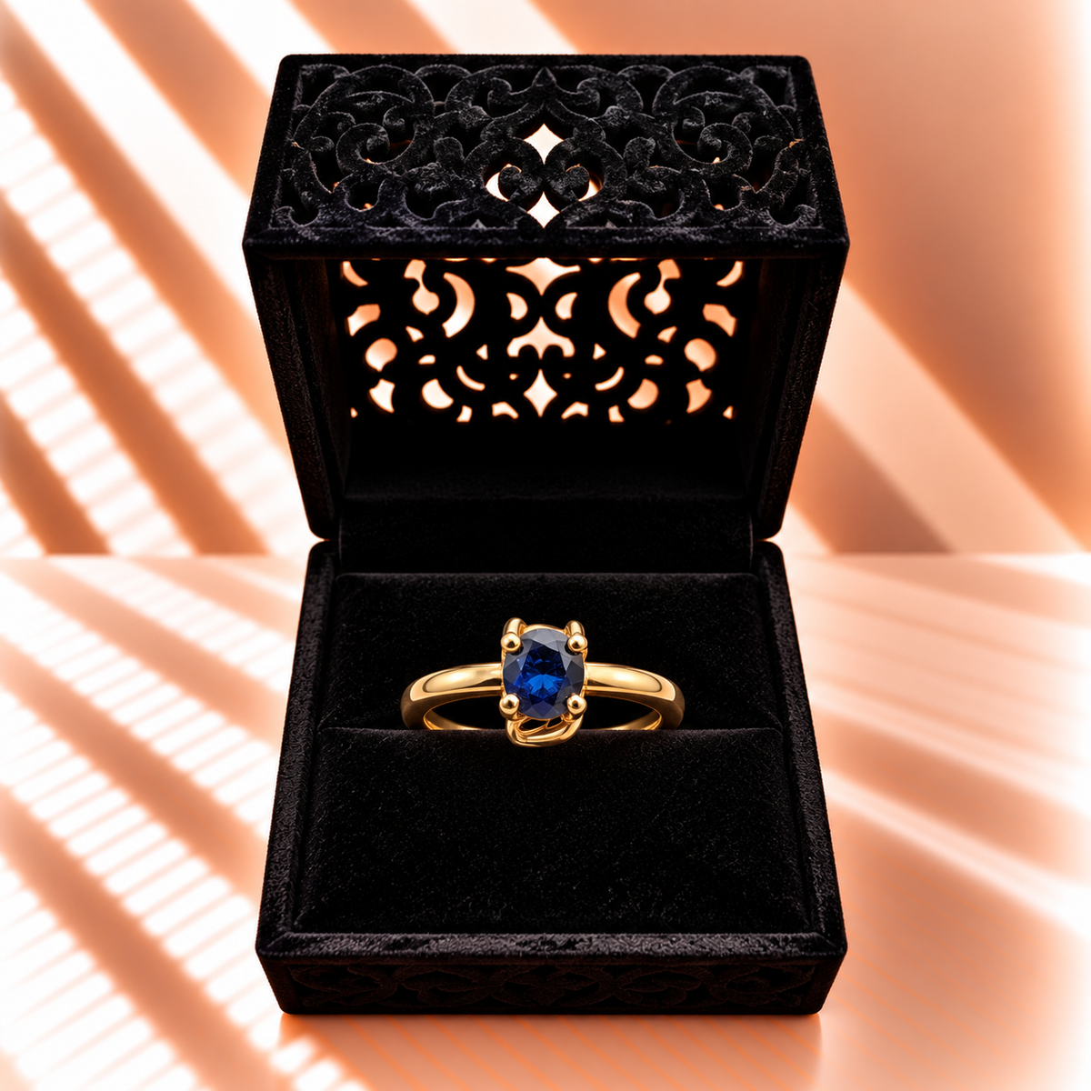 Sapphire Solitaire Ring