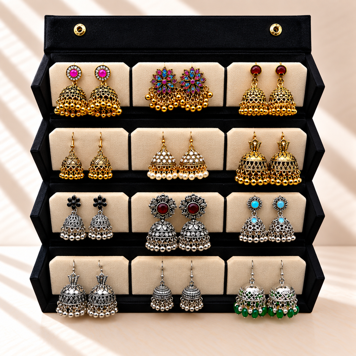 Rang-e-Virasat 12-Pair Jhumka Box