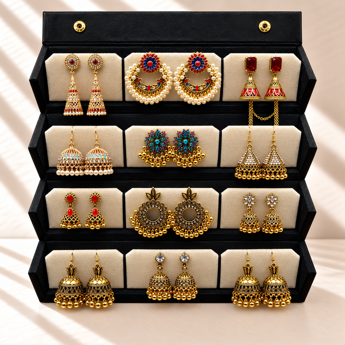 Mehfil-e-Zar 12-Pair Jhumka Box