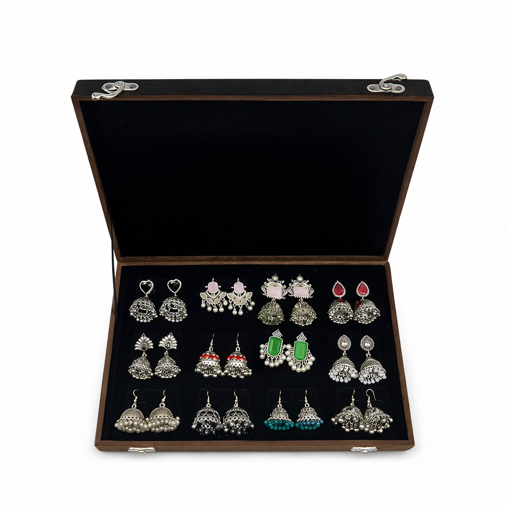 Premium Jhumka Box – Classic & Colorful Earring Set