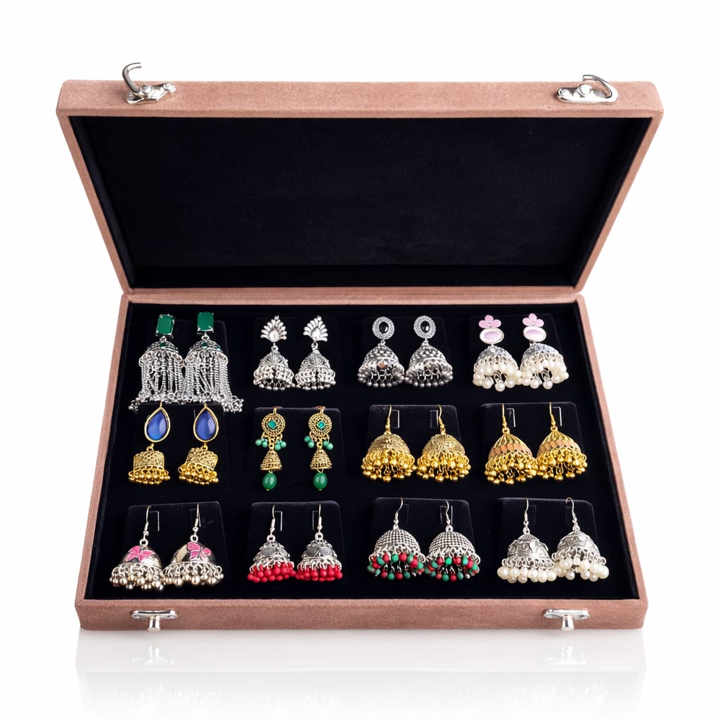 12 Pairs Premium Jhumka Box