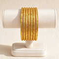 Classic Dotted Gold Bangles
