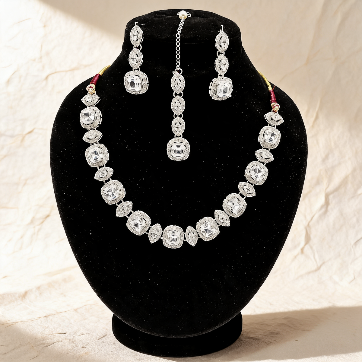 Crystal Elegance Silver Jewellery Set