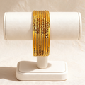 Delicate Texture Gold Bangles