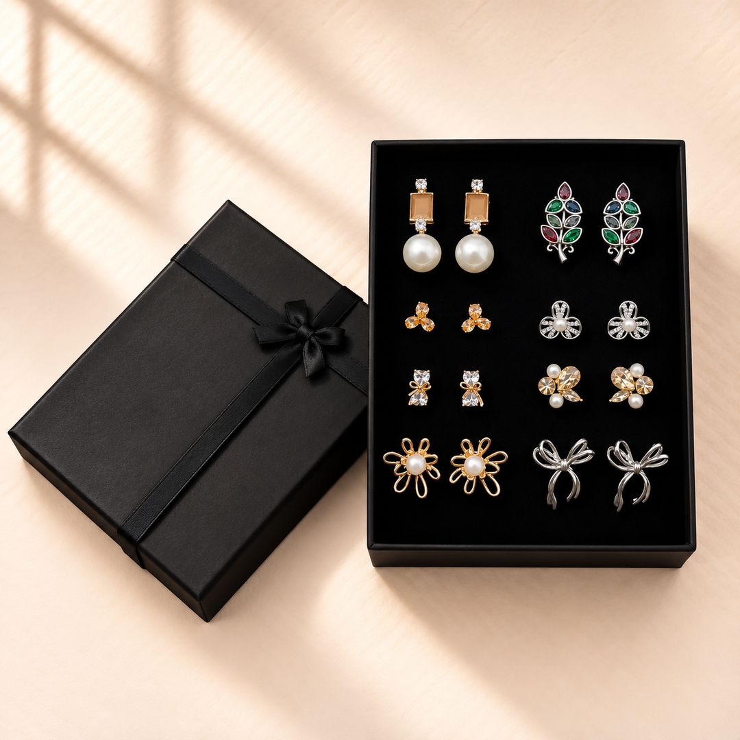 Naz-e-Gul 8-Pair Earrings Gift Box
