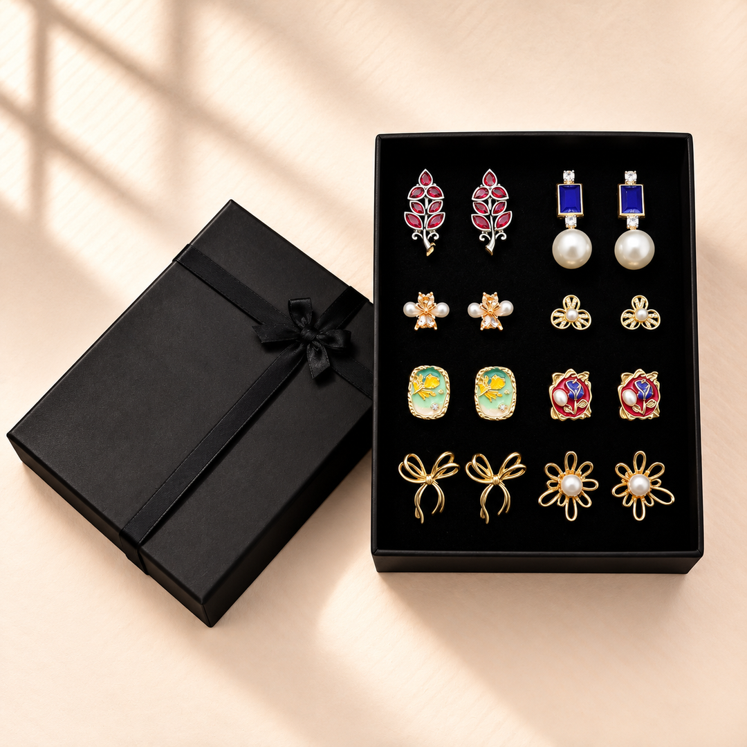 Rang-e-Gulshan 8-Pair Earrings Gift Box