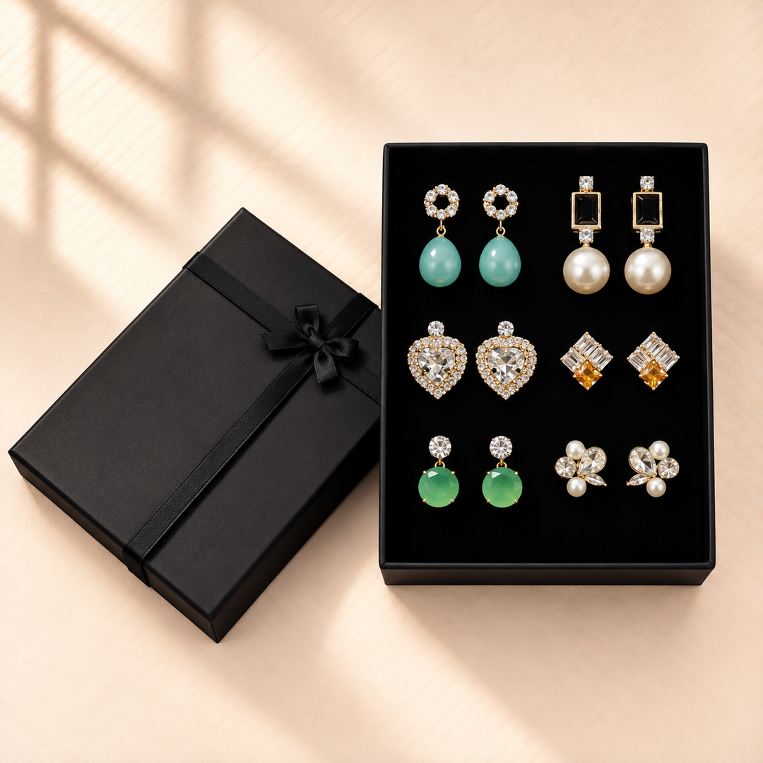 Noor-e-Gohar 6-Pair Earrings Gift Box