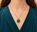 Green Stone Pendant Necklace