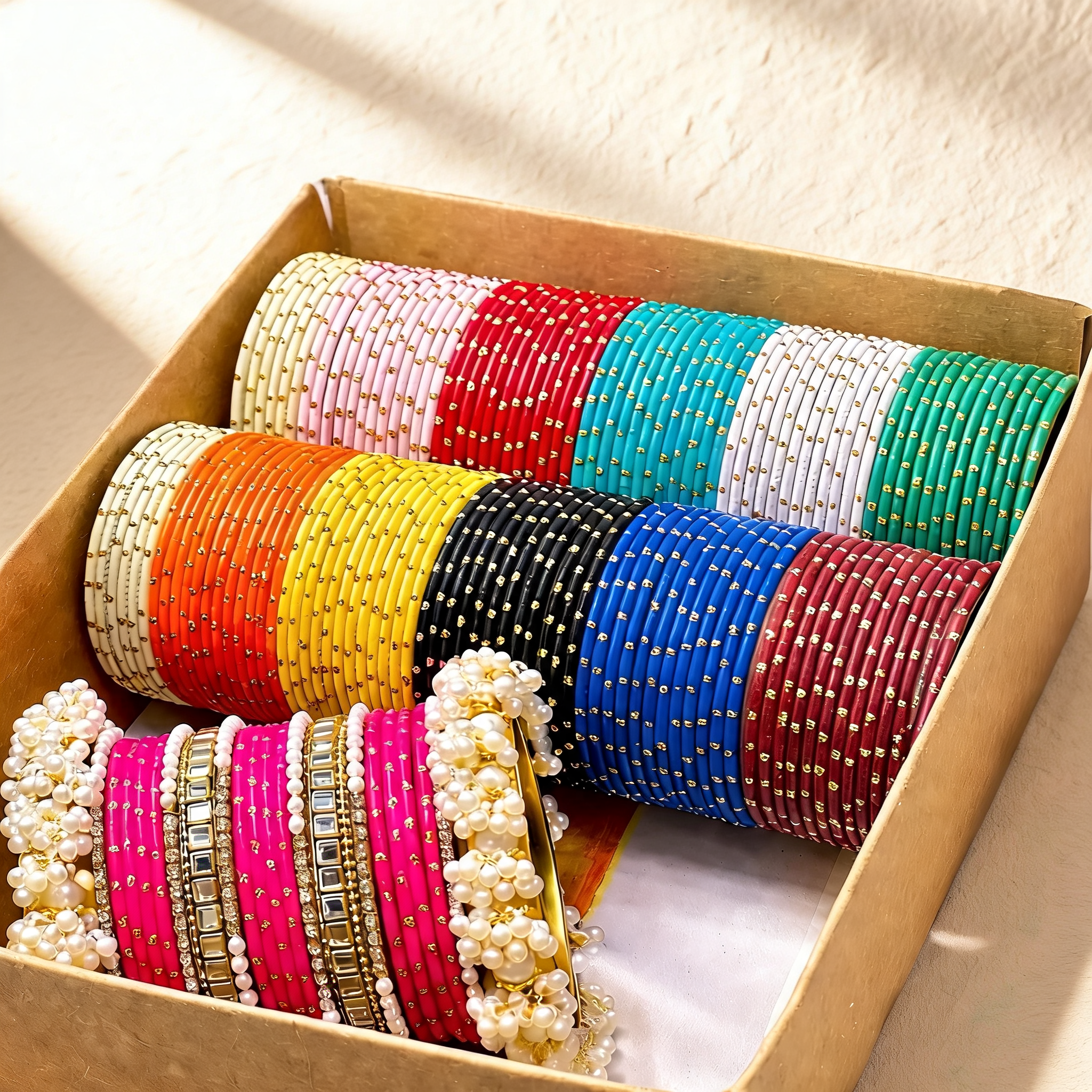 Signature Metal Big Bliss Box – 132 Metal Bangles (11 Dozen) Deal Box – Festive Wear