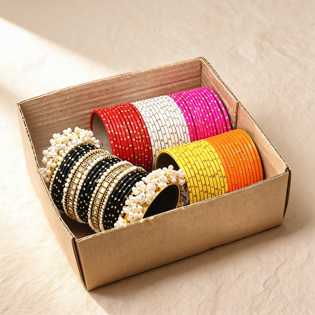 Multicolor Pearl Bangles