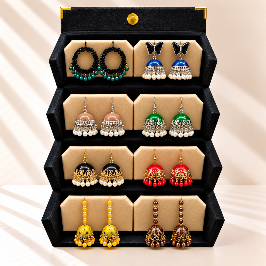 Rang-e-Khushboo 8-Pair Jhumka Box