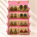 Gulabi Mehfil 8-Pair Indian Jhumka Box