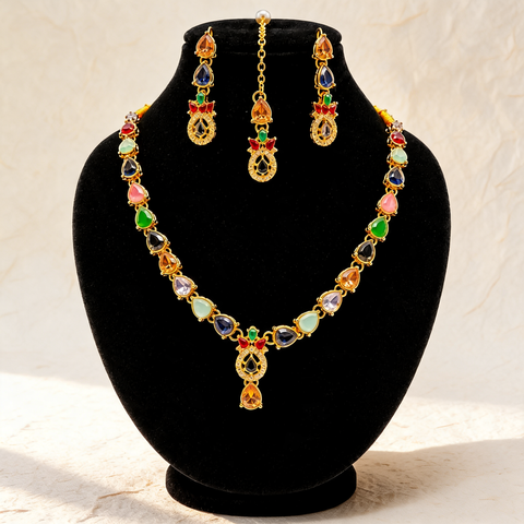 Rainbow Teardrop Jewellery Set